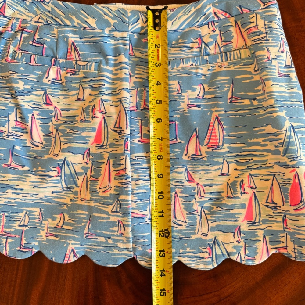 Lilly Pulitzer Colette Skort Zanzibar Blue Boatylicious Scalloped Skort - Picture 17 of 17